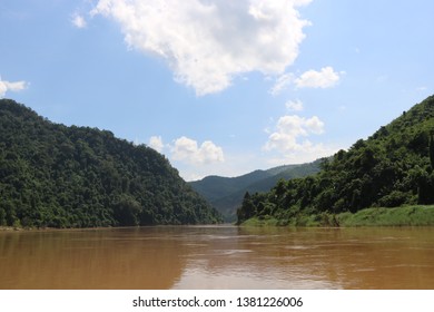 view of mountains forest and river