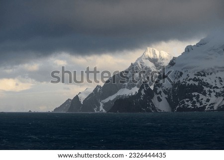 View of mountains near Point Wild (Elephant Island) made famous by Ernest Shackleton's Endurance expedition. This is from where Shackleton set off for South Georgia - Antarctica expedition cruise