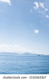 View of the mountains on the horizon in the Mountains over sea, Landscape with turquoise tropical sea - Shutterstock ID 1510363367