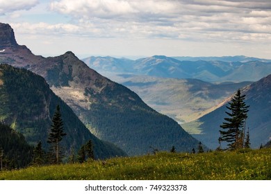 View of Mountains from Winding Road in Montana
