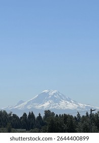 View of Mt Rainier from Lightrail