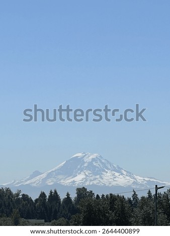 View of Mt Rainier from Lightrail