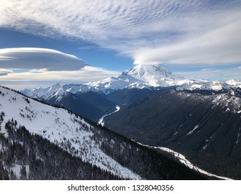 View Of Mt. Rainier National Park From Crystal Mountain Ski Resort