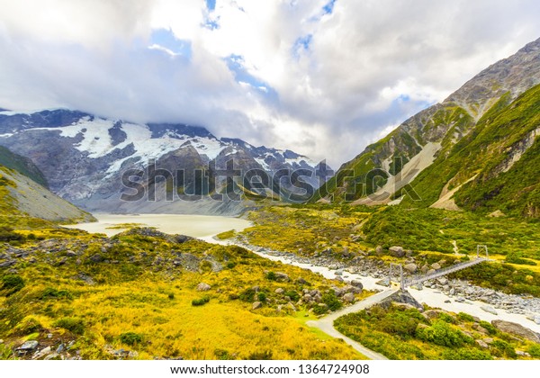 View Mueller Lake Aoraki Mount Cook Stock Photo Edit Now