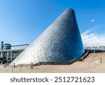 A view of the Museum Of Glass cone in Tacoma, Washington.