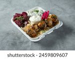 A view of mushroom kebab entree.