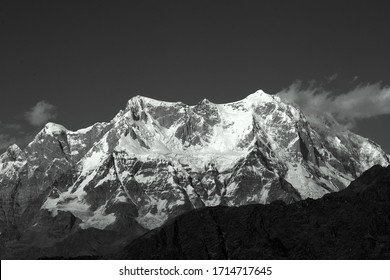 View Of Mystical Chaukhamba Peak Of Garhwal Himalaya From Kartik Swami Temple.