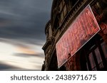 View of the neon sign "Utopia"