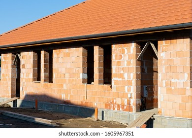 View Of A New Build House In A Residential Area In Hungary