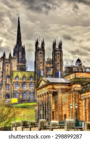 View Of New College And The National Gallery Of Scotland In Edinburgh