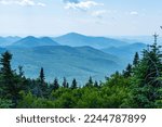 View of New Hampshire mountains from atop Wildcat Mountain