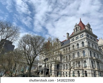 View Of The New York State Capitol Building In Albany, NY