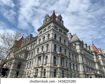 View Of The New York State Capitol Building In Albany, NY