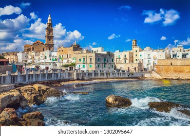 View of nice scenic city scape in Monopoli, province of Bari, Italy - Shutterstock ID 1302095647