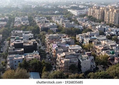 View Of Noida City From  The Roof Of A Multistory Building 