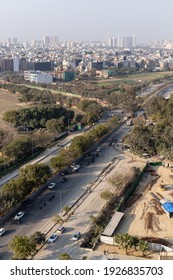 View Of Noida City From  The Roof Of A Multistory Building 