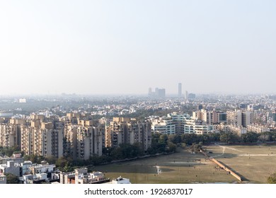 View Of Noida City From The Roof Of A Multistory Building