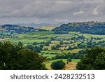 View to the north from triangulation point, cartmel fell, south lakeland, cumbria, england, united kingdom, europe