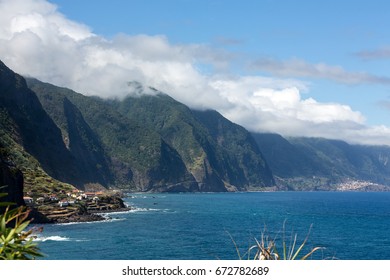 View of the Northern coastline of Madeira, Portugal, in the Sao Vicente area  - Shutterstock ID 672782689