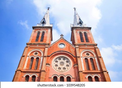 View Notre Dame Cathedral (Vietnamese: Nha Tho Duc Ba) in Ho Chi Minh city, Vietnam. HO CHI MINH CITY (SAI GON)