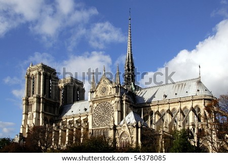 A view of Notre Dame de Paris