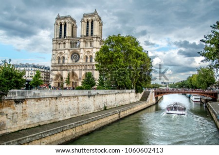 Similar – Notre Dame Kathedrale und Sena Fluss