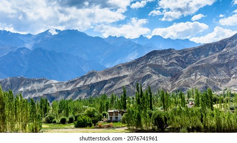 View of Nubra valley and Nubra river in  Ladakh, India