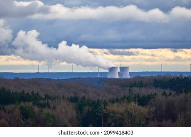 View To Nuclear Power Plant Gundremmingen Germany One Day Before Shut Down