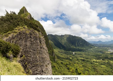 View from the Nuuanu Pali Lookout, Hawaii