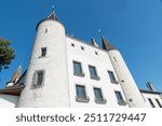 View of the Nyon Castle in Nyon, Switzerland, canton Vaud