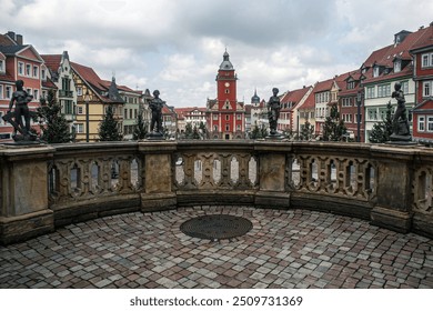                       view of o old town in thuringia        