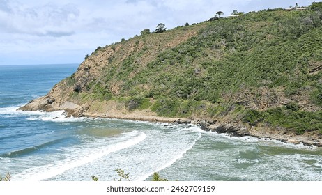 A View of the Ocean From a Hillside