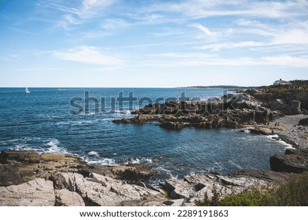 View of the Ocean from Portland Head Light in Portland, Maine