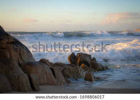 view to Ocenan in a sunset 