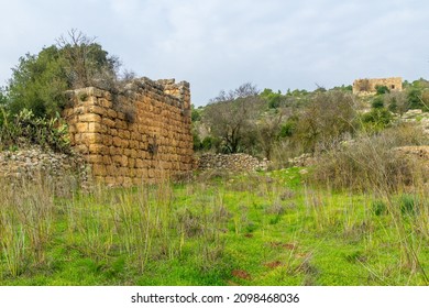 View Of Old Buildings In Ein Tanur, The Lower Judaean Mountains, Central Israel