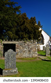 A View Of The Old Church Building And 5000 Year Old Yew Tree At Fortingall In Rural Perthshire. 