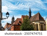 View of old city Amberg, Germany.