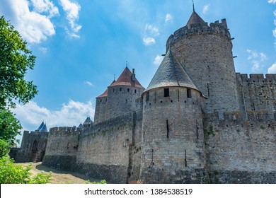 View at the Old City of Carcassonne - France - - Shutterstock ID 1384538519