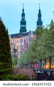 View Of The Old City Park Of Frederic Chopin At Sunset. Poznan. Poland.