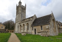View Of An Old English Church And Grounds - Namely The Historic Saint Mary's Church In Westwood In Wiltshire England