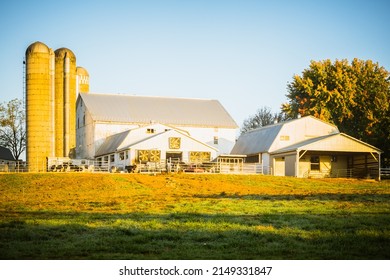 View To Old Farm Placed In Lancaster, Pennsylvania, USA, 