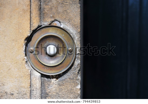 View Old Fashioned Door Bell Seen Stock Photo Edit Now 794439853