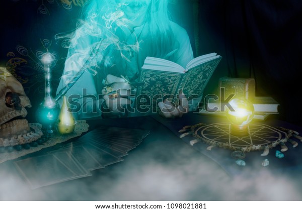 View Old Fortune Teller Reading Room Stock Photo Edit Now