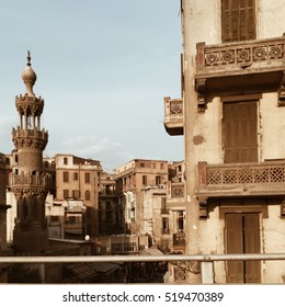 View Of Old Houses In Cairo,Egypt. 