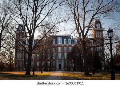 View Of Old Main, The Oldest Building On The Campus Of The University Of Arkansas, In Fayetteville, AR.