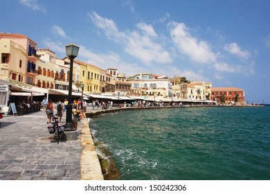 View Of The Old Port Of Chania, Crete
