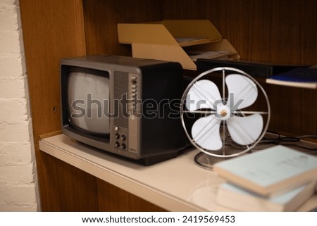View of an old retro television