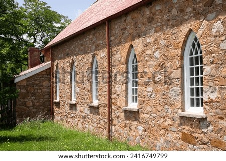 View of an old sandstone church