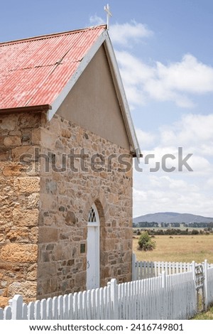 View of an old sandstone church