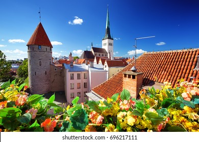 View To Old Tallinn In Middle Summer